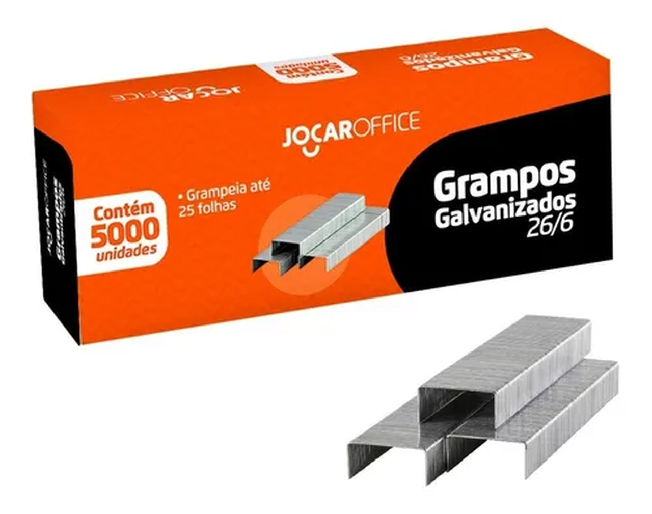 Grampo Jocar Office 26/6 Galvanizado com 5000 unidades