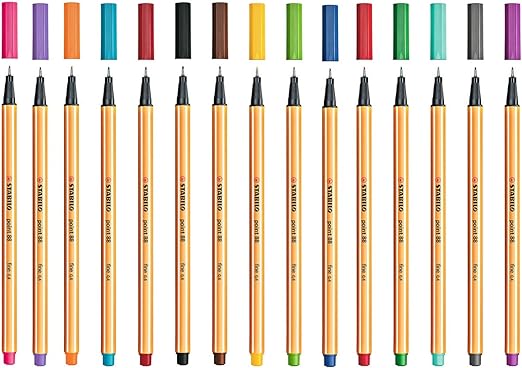 kit Caneta Stabilo point 88 com 15 cores