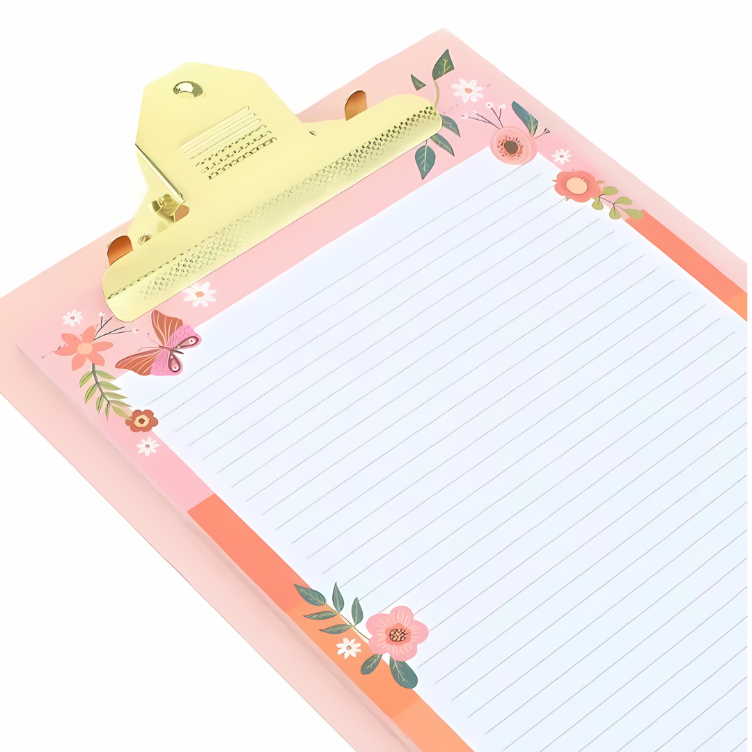 Prancheta Molin Borboletas A4 + Bloco Decorado