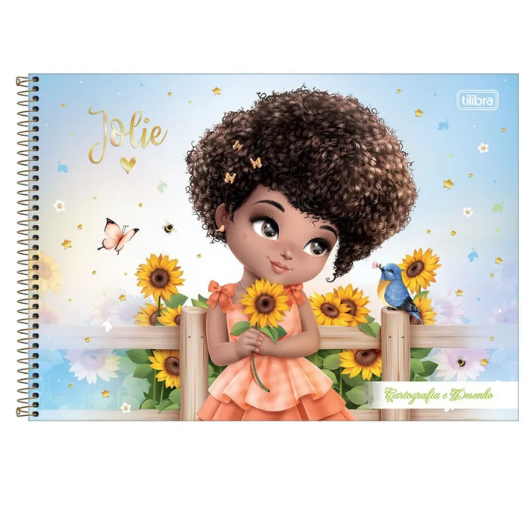 Caderno de Desenho Jolie Tilibra 80 Folhas