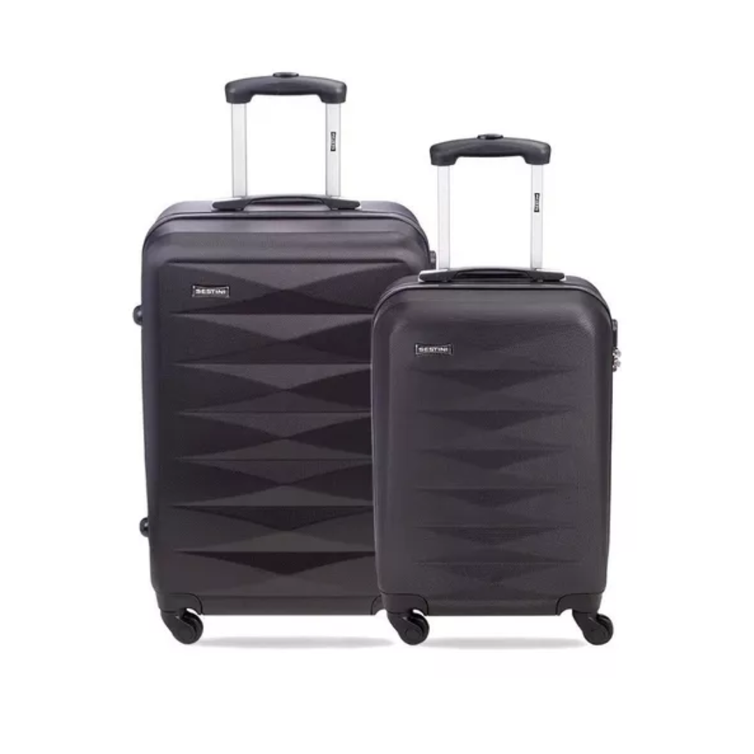 Kit 2 Malas De Viagem Média e Pequena 4 Fun 4 Preta- Sestini