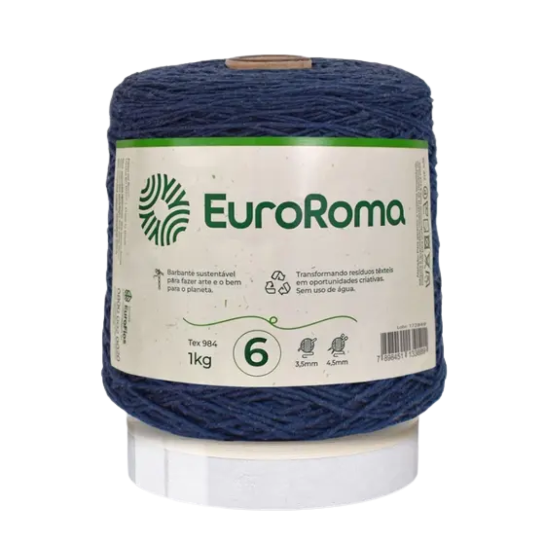 Barbante EuroRoma Colorido 1kg N°6/8
