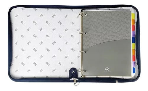 Fichário Dac Universitário com Zíper Vision Azul + 48 Folhas