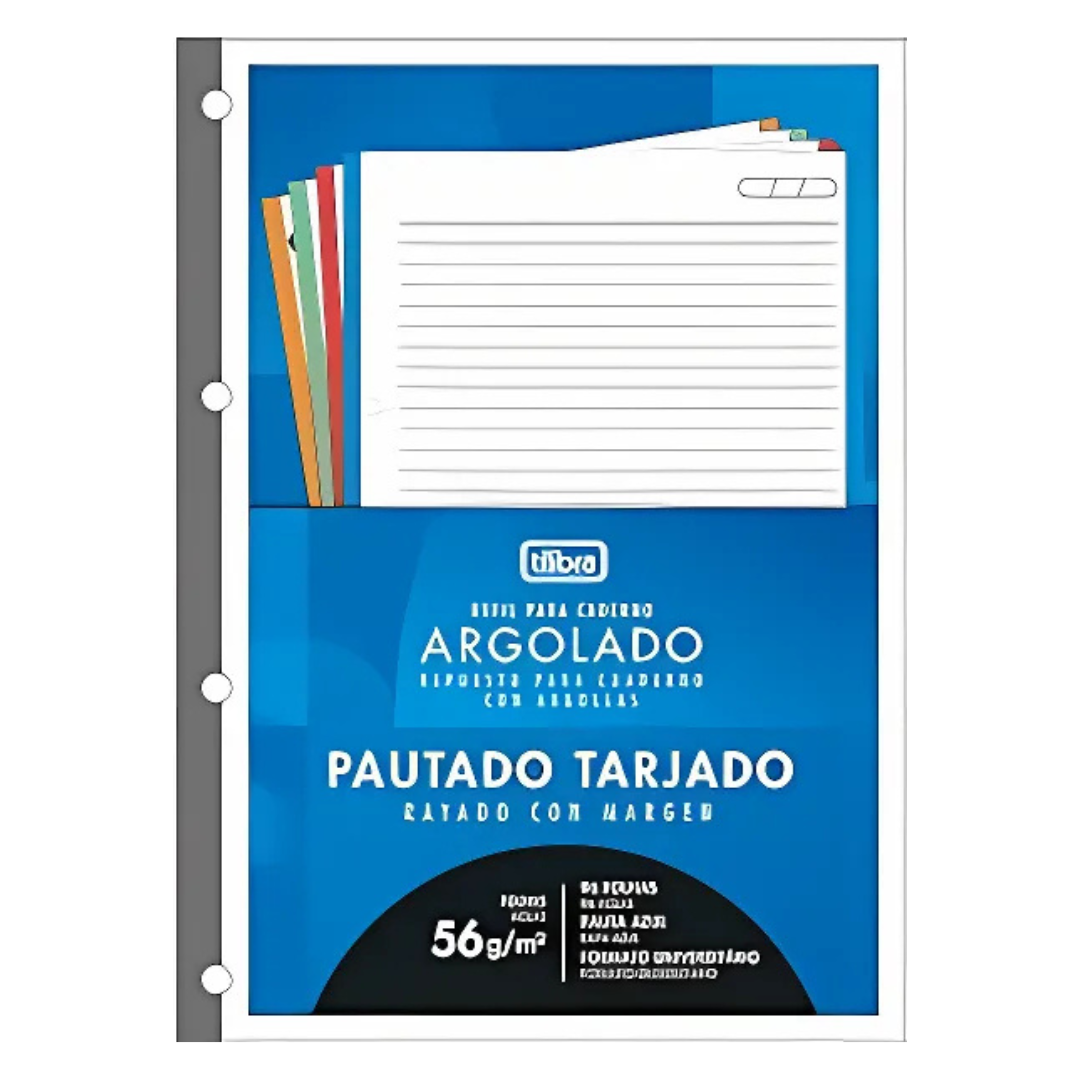 Bloco Para Fichário Tilibra Universitário Borda Colorida 4 Cores 96 Folhas