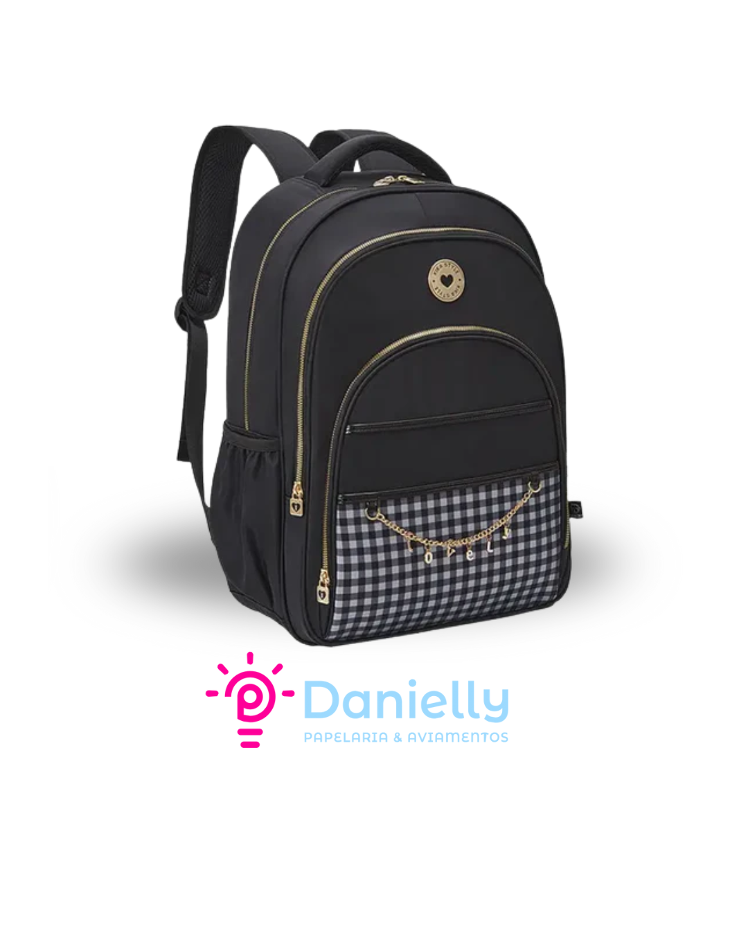 Mochila Kika Lovely Preta KK2508M