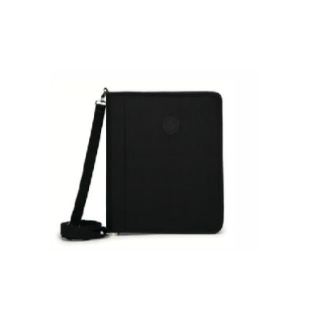 Fichário BakPak Universitário Masculino Preto 4 Argolas C/ Zíper BP24F37