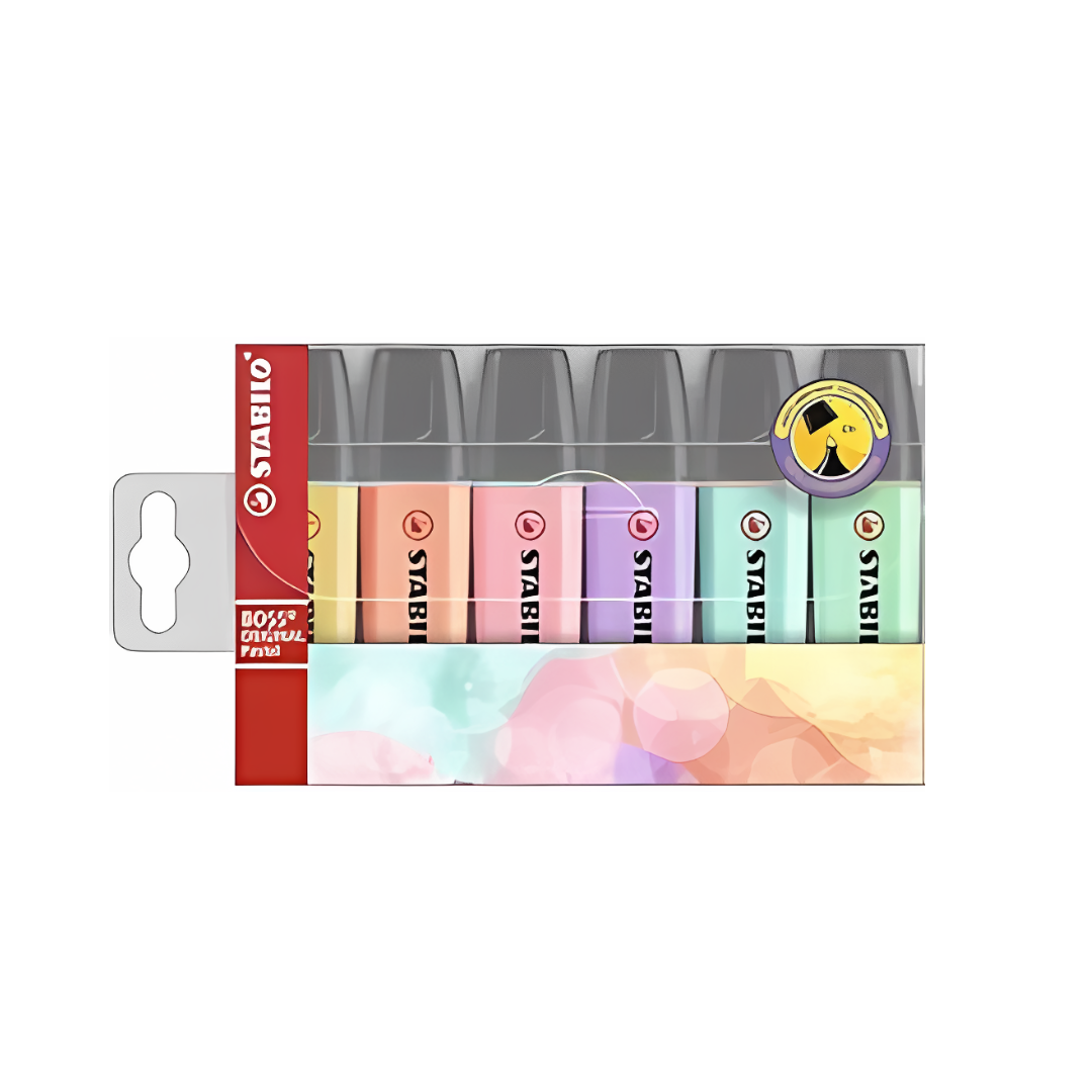 Marca Texto Stabilo Boss Pastel Estojo com 6 Unidades
