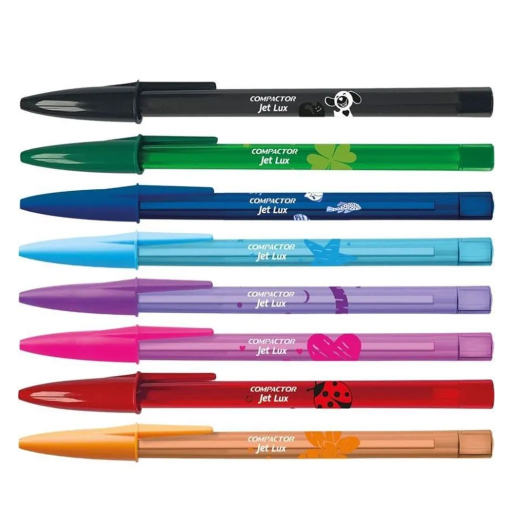 Kit Caneta Jet Lux 8 Cores - Compactor