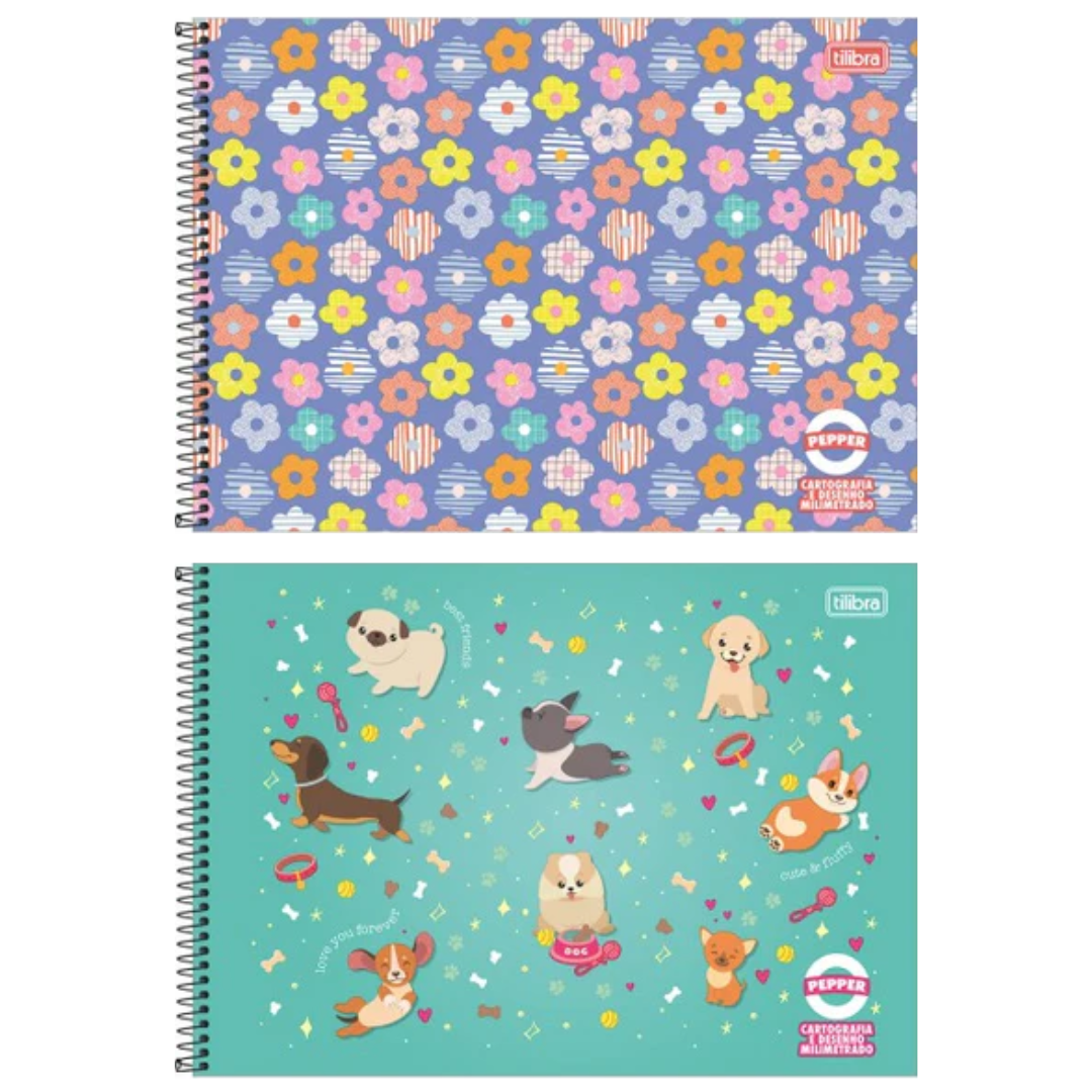 Caderno de Desenho Pepper Tilibra 80 Folhas