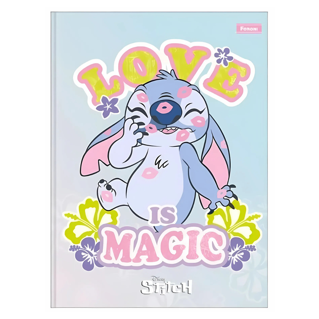 Caderno Colegial Stitch Foroni 160fls