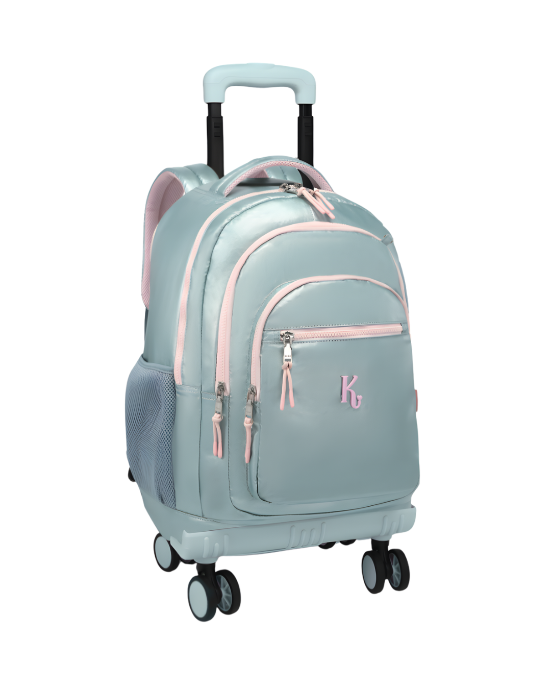 Mochila Kika Metalizada 4 Rodas KK2679 Juvenil Escolar