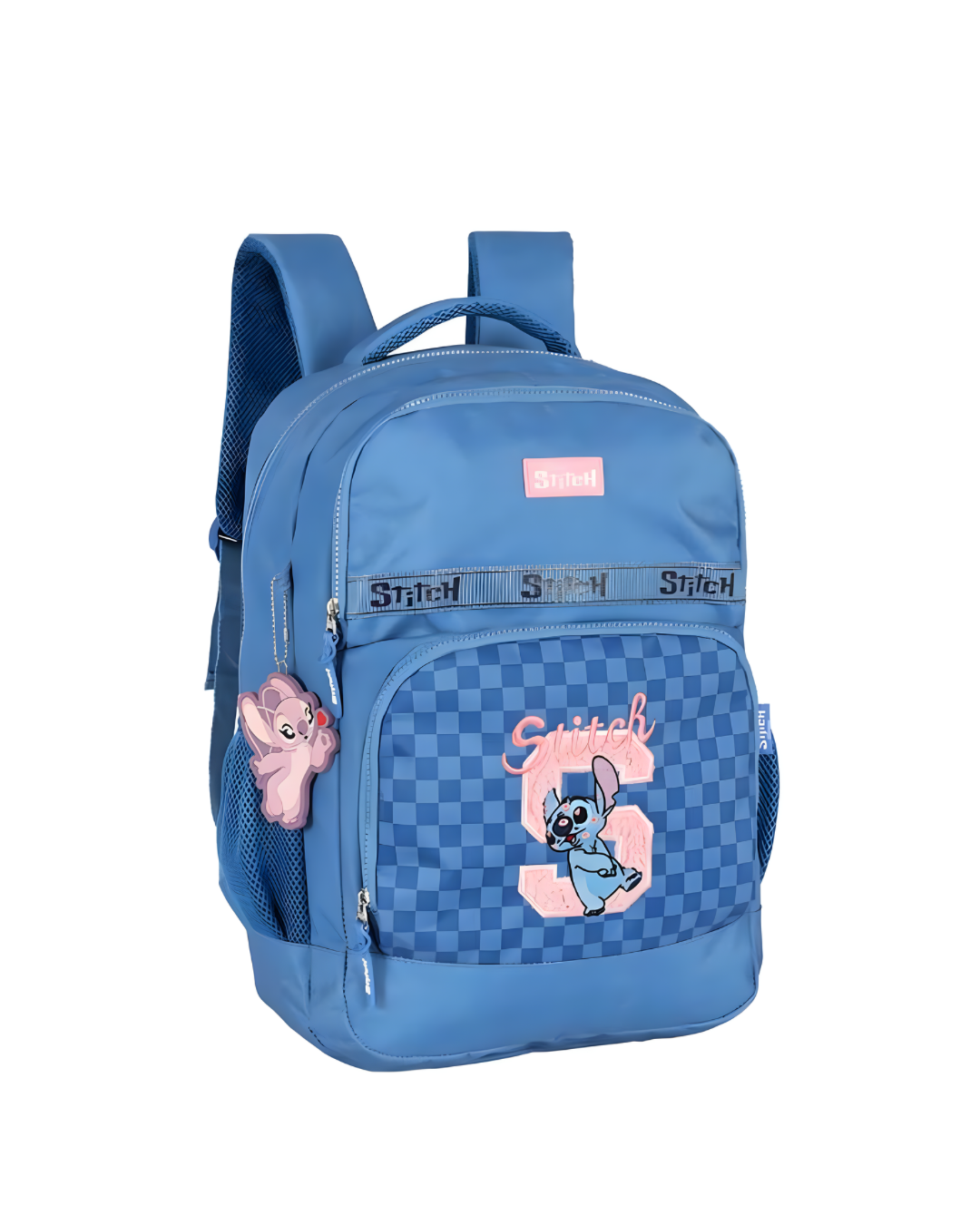 Mochila Escolar Stitch Costa Com Chaveiro
