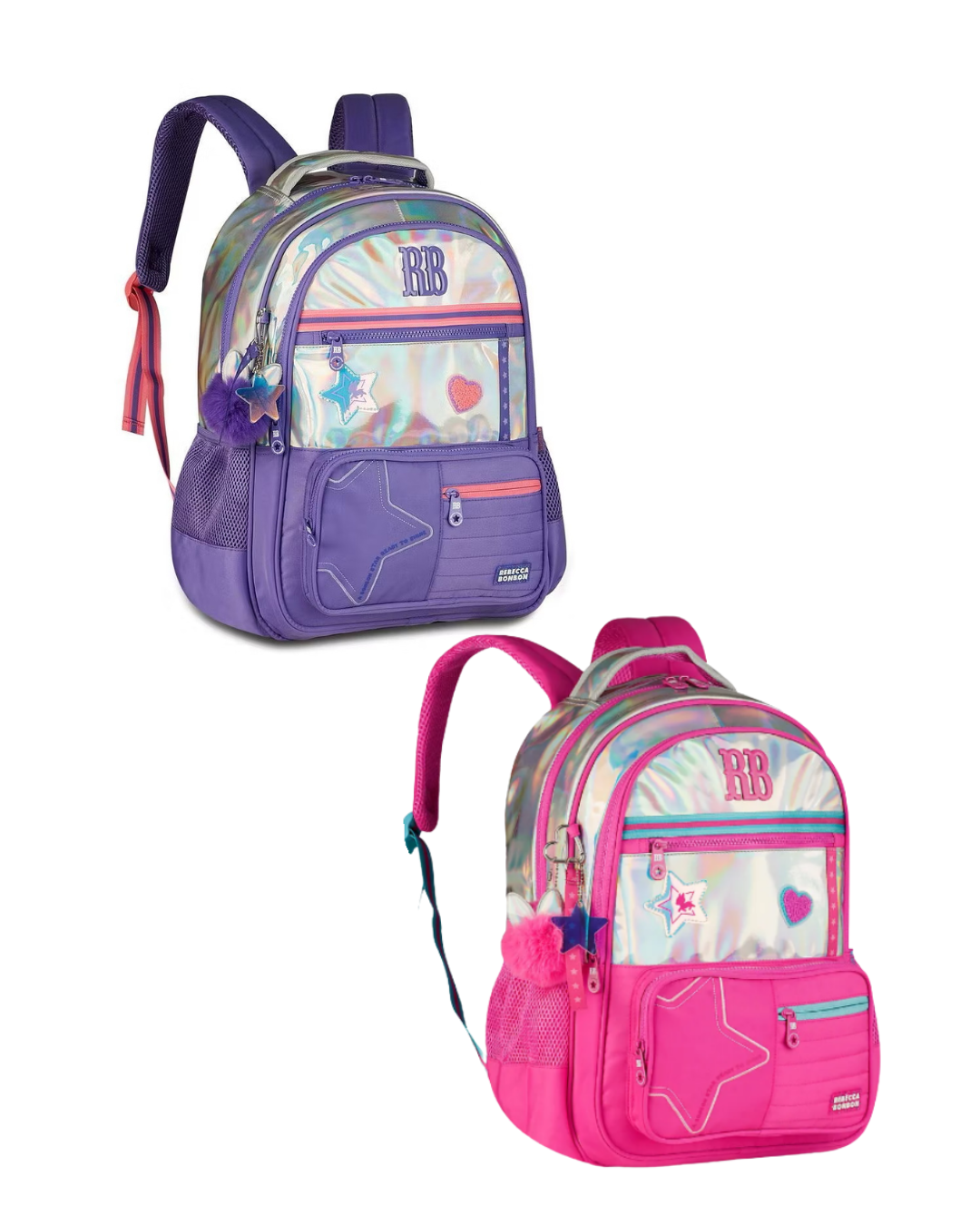 Mochila de Costas Holográfica Rebecca Bonbon