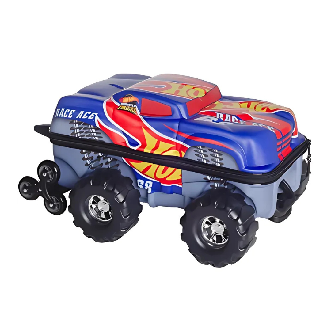 Kit Diplomata Hot Wheels Azul 3D Mochila com Lancheira