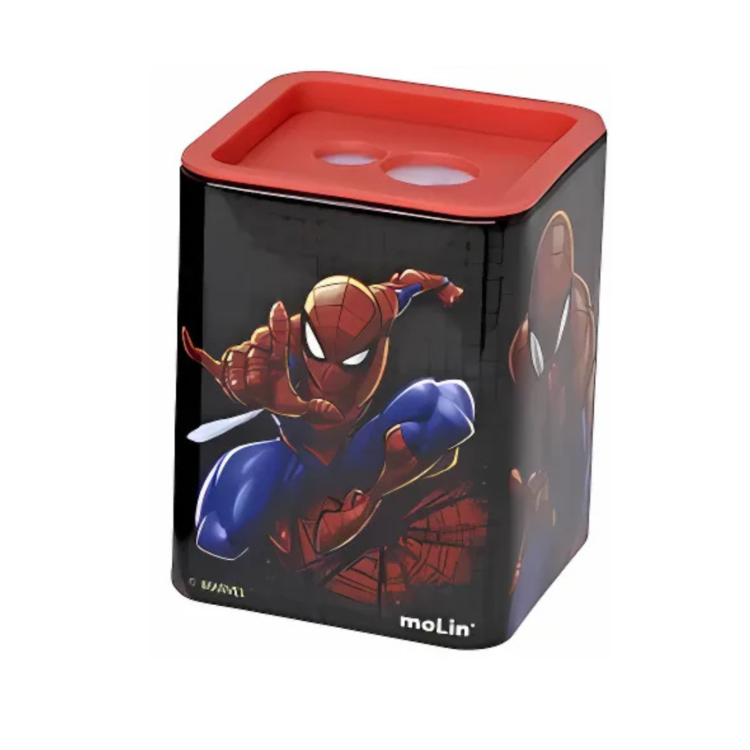 Apontador Molin Duplo Metálico Homem Aranha