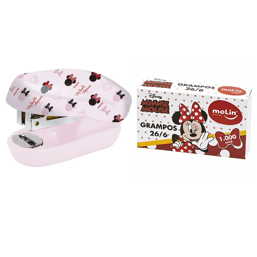 Grampeador Mini Minnie + 1000 Grampos - Molin