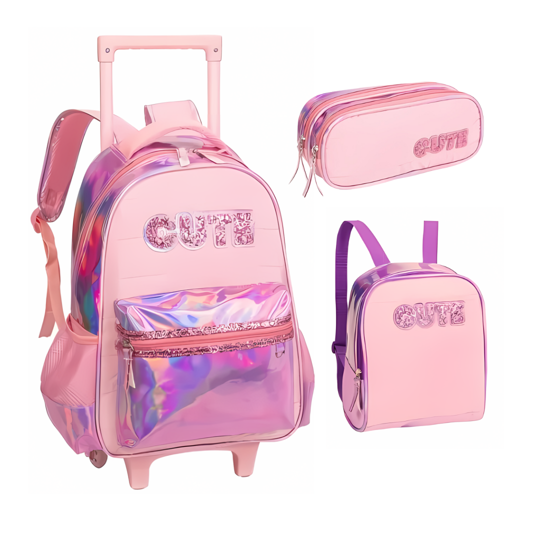Kit Mochila Cute 3 peças Nova Rio