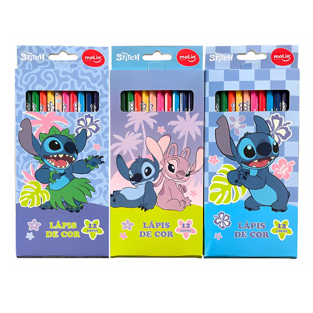 Lápis de Cor Stitch 12 Cores Molin