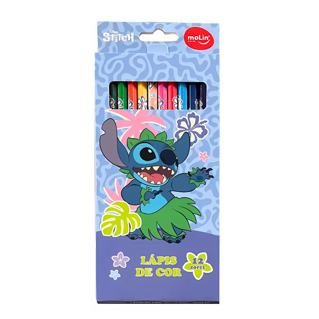 Lápis de Cor Stitch 12 Cores Molin