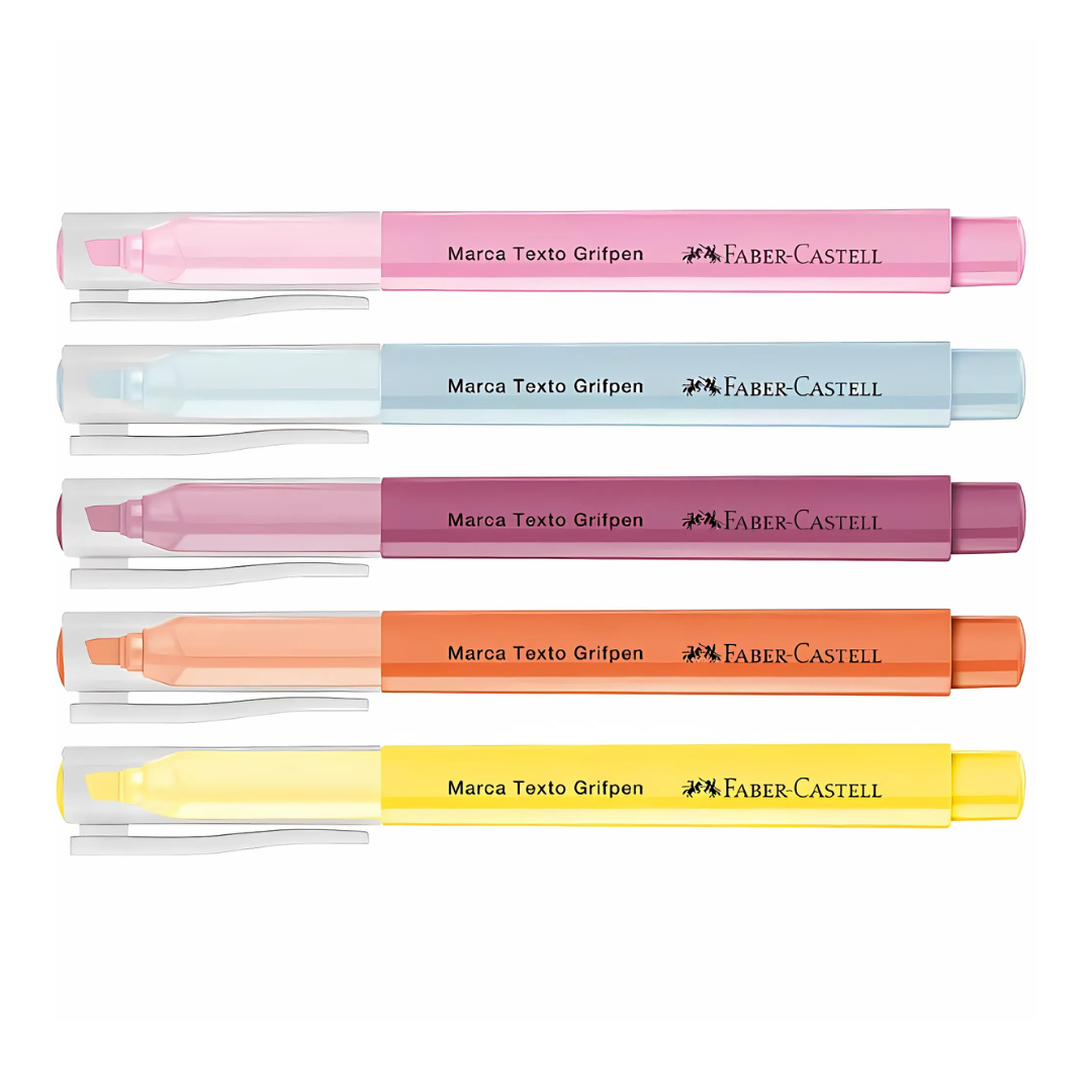 Marca Texto Grifpen com Cheirinho 5 cores - Faber Castell
