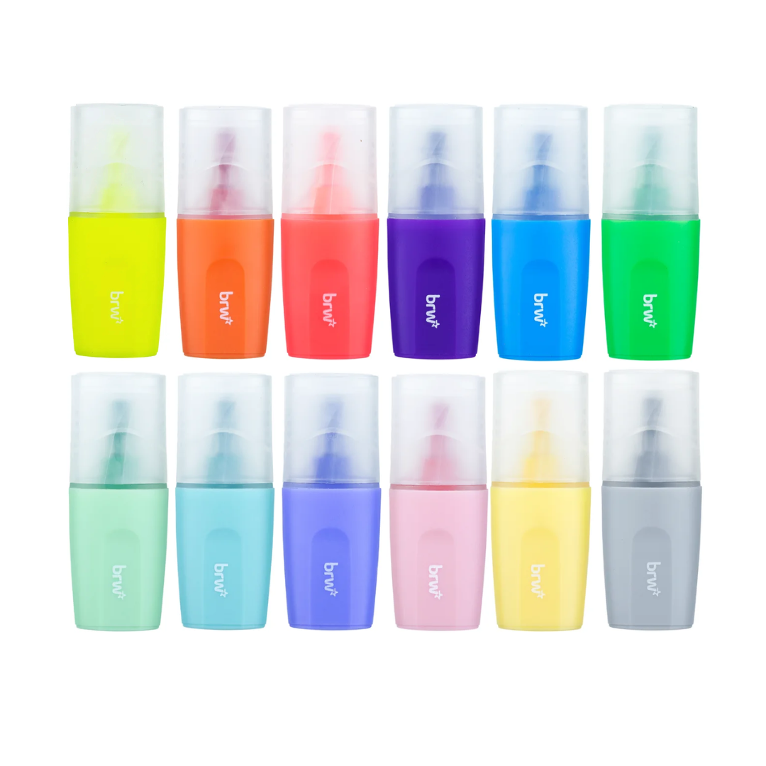 Mini Marca Texto 12 Cores BRW