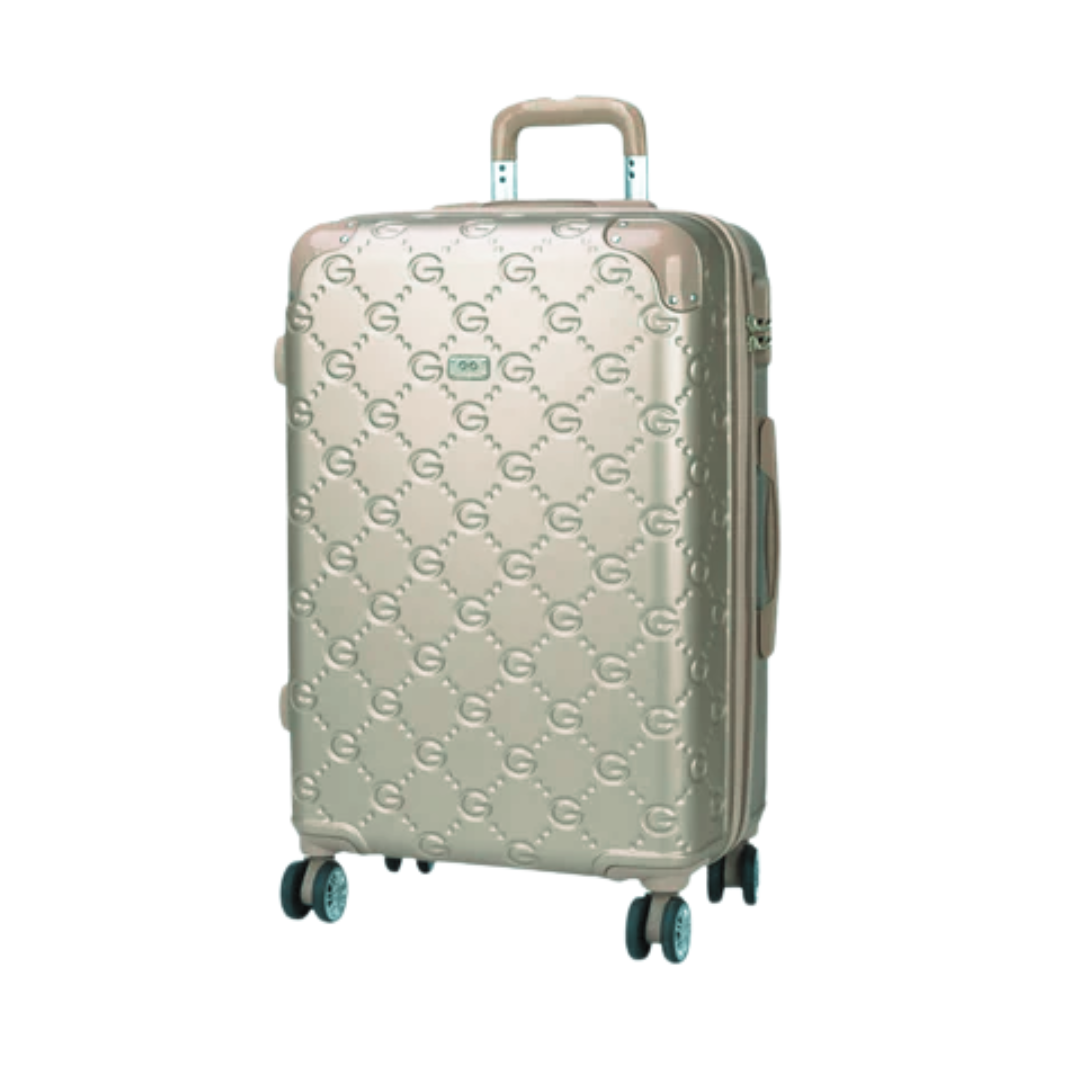 Kit Jogo de Mala de 2 Peças e 1 Frasqueira Champanhe - Gash