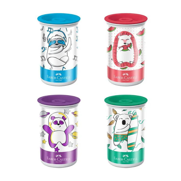 Apontador Faber-Castell com Depósito Substituível Mamíferos