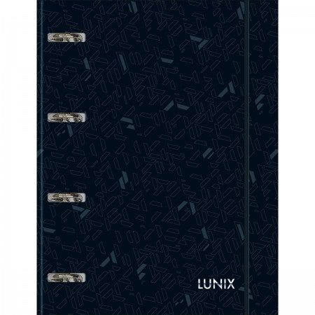 Fichário Tilibra Lunix Preto Universitário Cartonado com Elástico 80fls