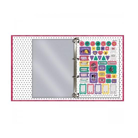 Fichário Foroni Argolado c/ Elástico Minnie Vintage