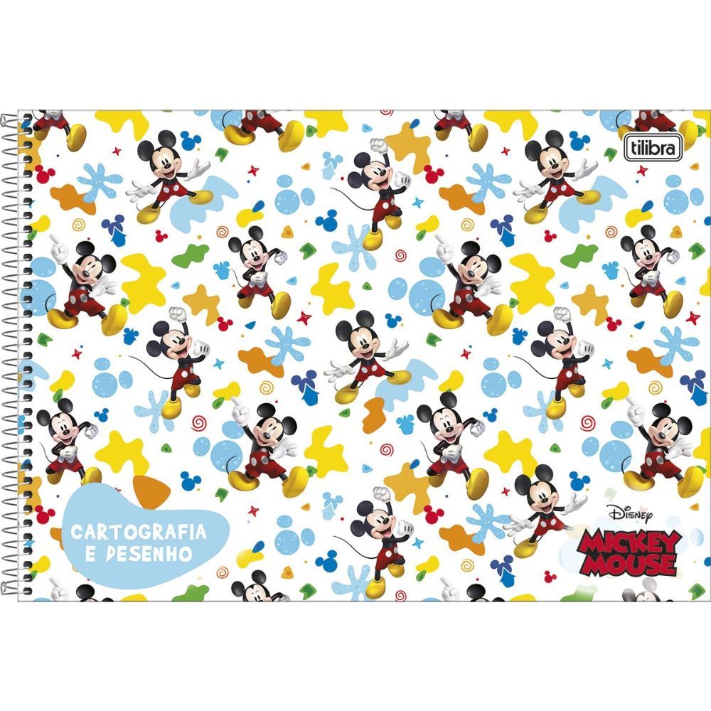 Caderno de Desenho Mickey Tilibra 80 Folhas