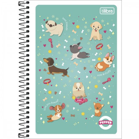Caderno Espiral Pepper Tilibra Capa Flexível 1/4- 80fls