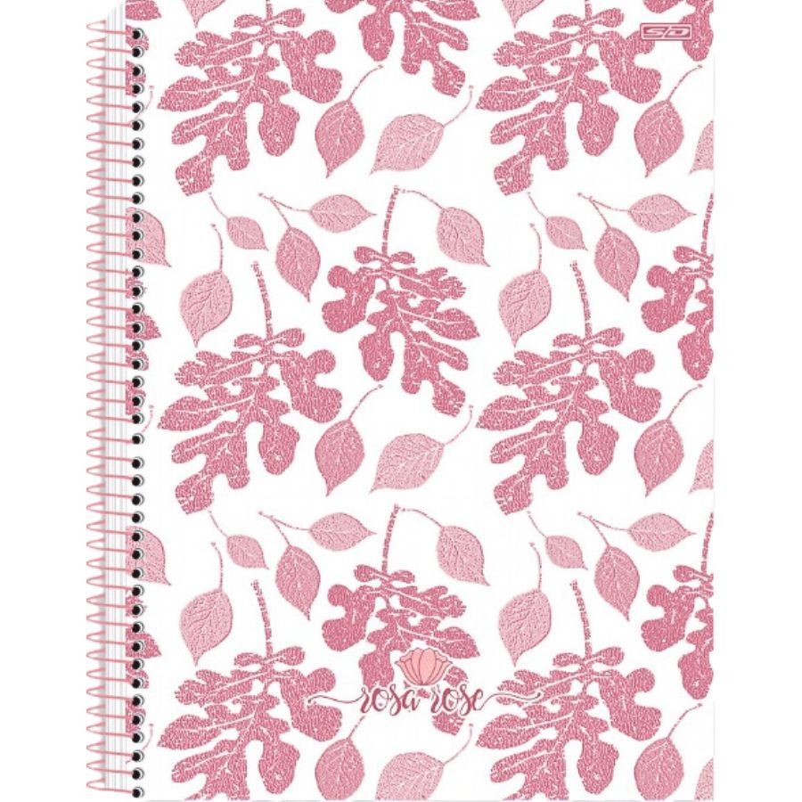 Caderno Universitário 15 Matéria 240 Fls Rosa Rose São Domingos