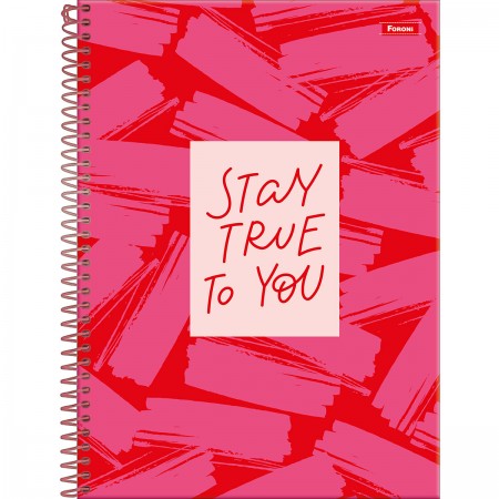 Caderno Universitário Capa Dura Pink Power 20 Matérias