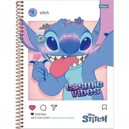 Caderno Universitário Capa Dura Stitch 1 Matéria