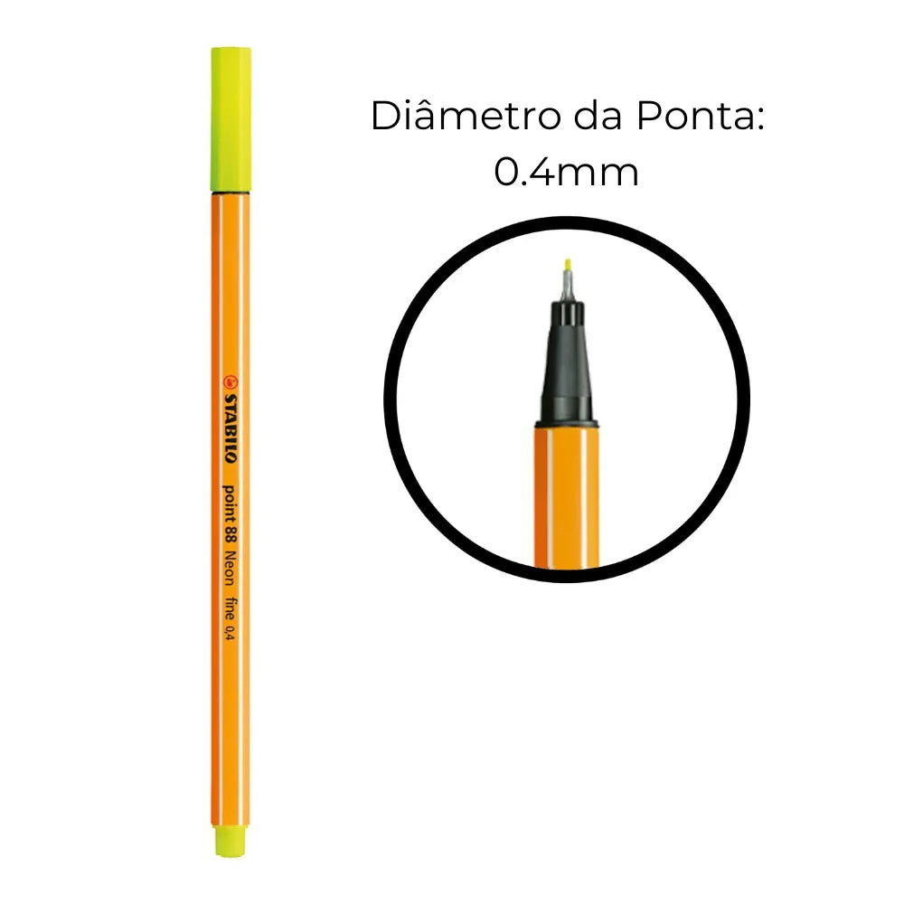 Caneta Stabilo Point 88 Ponta Fina Unidade