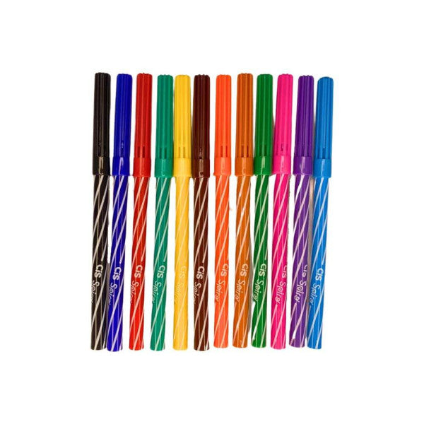 Canetinha Hidrográfica Cis Spiro 12 Cores