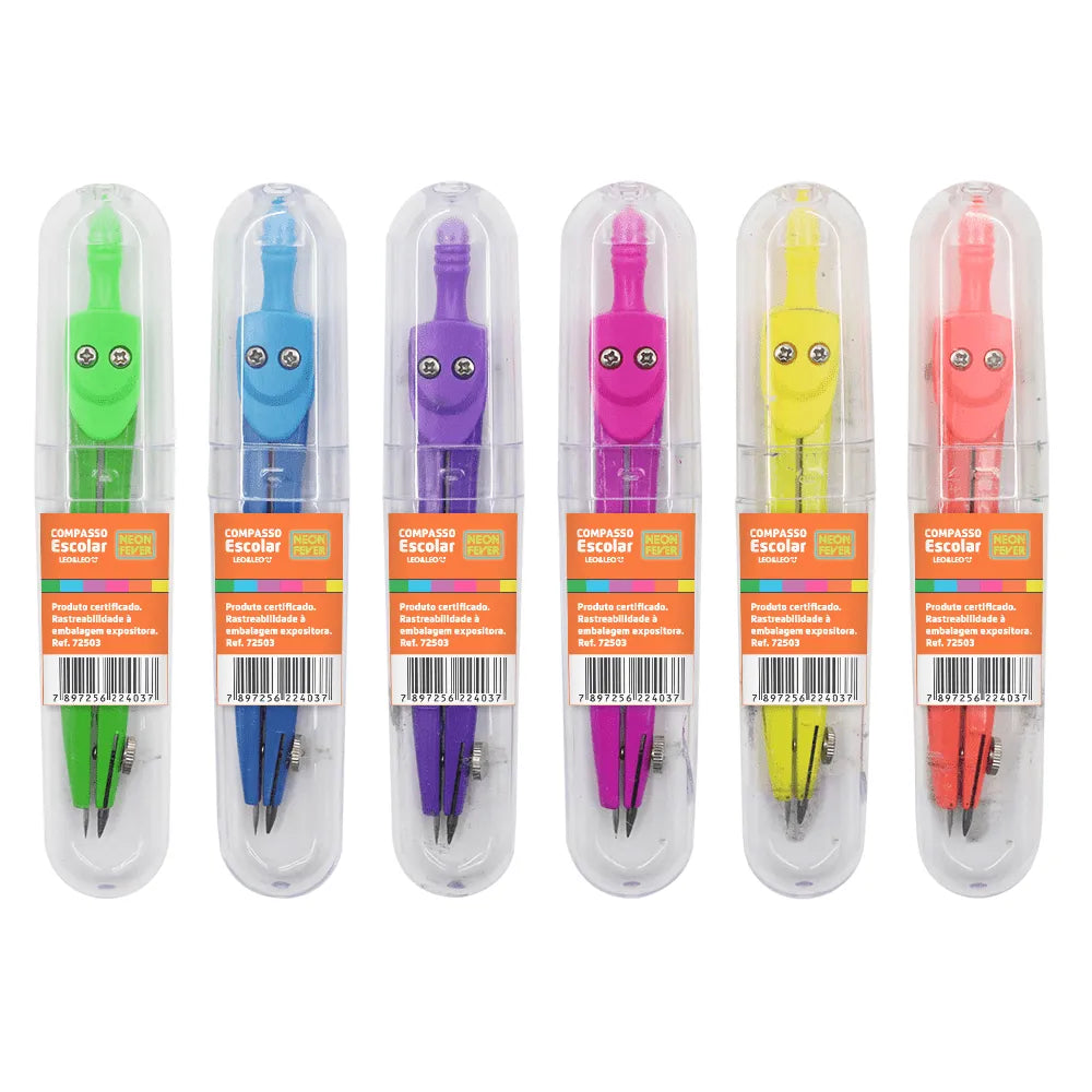 Compasso Escolar Leo&Leo Neon