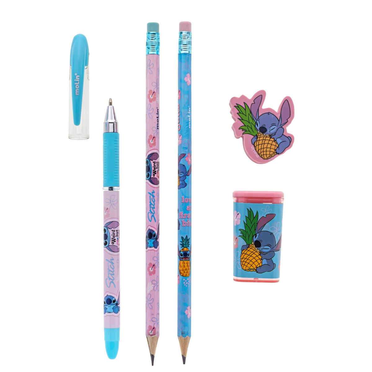Kit Escolar 5 peças Stitch Molin