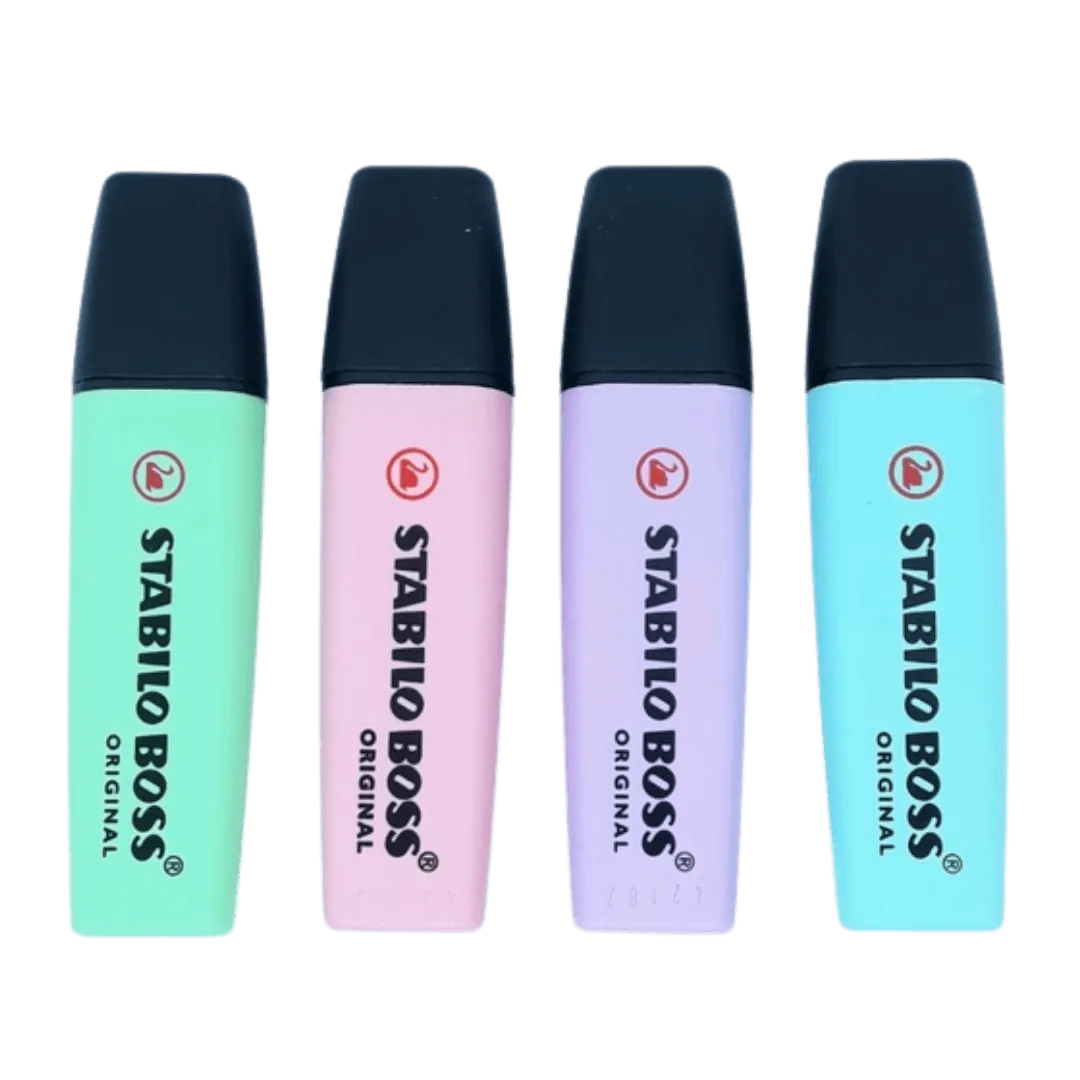 Marca Texto Stabilo Boss Kit com 4 Tom Pastel