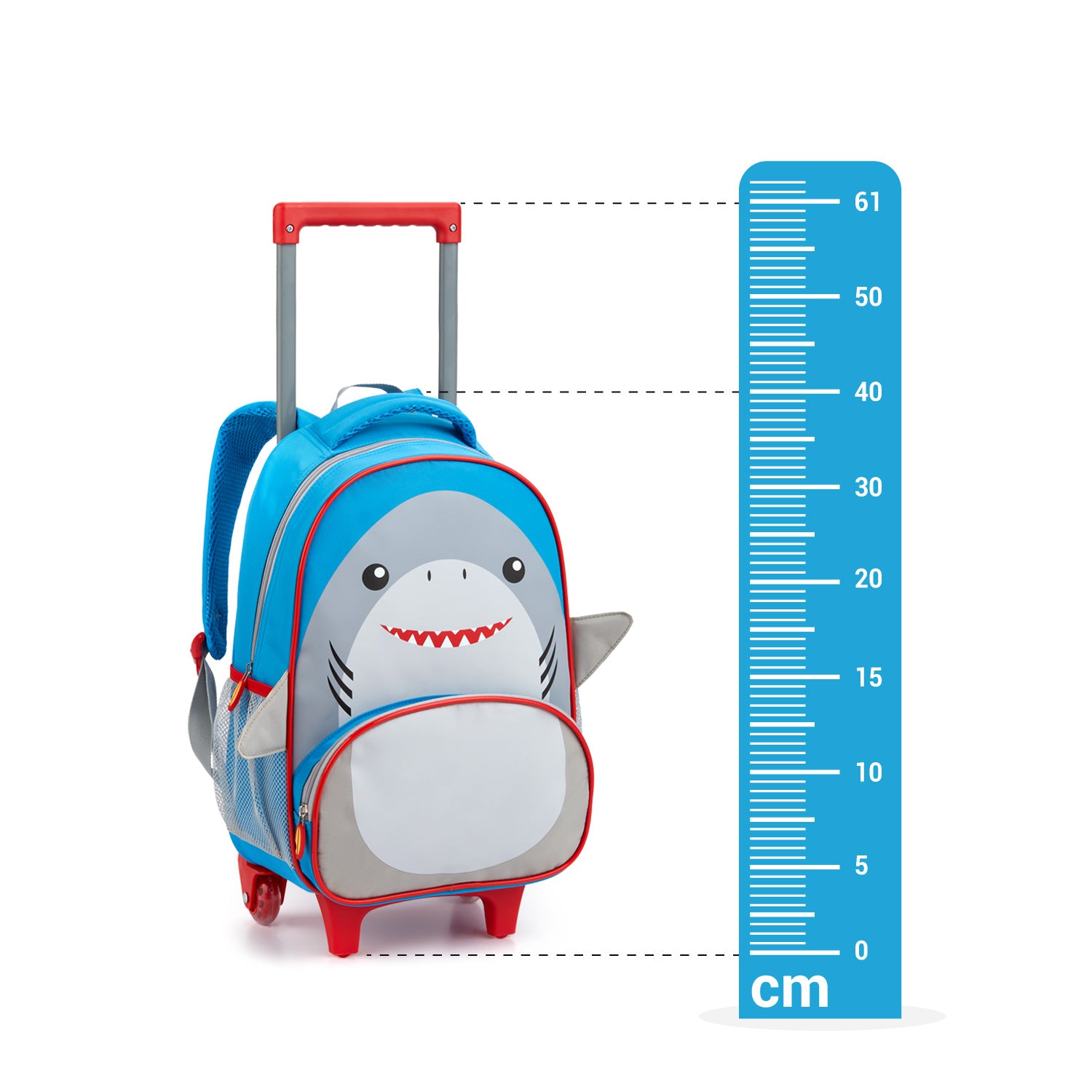 Mochila de Rodinhas Tubarão Feliz Seanite