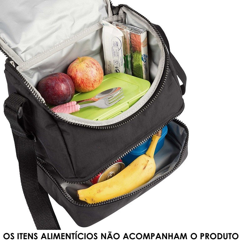 Lancheira Térmica Sestini Crinkle Lunch 2  Turquesa