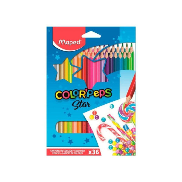 Lápis De Cor Maped Color'Peps Star 36 Cores