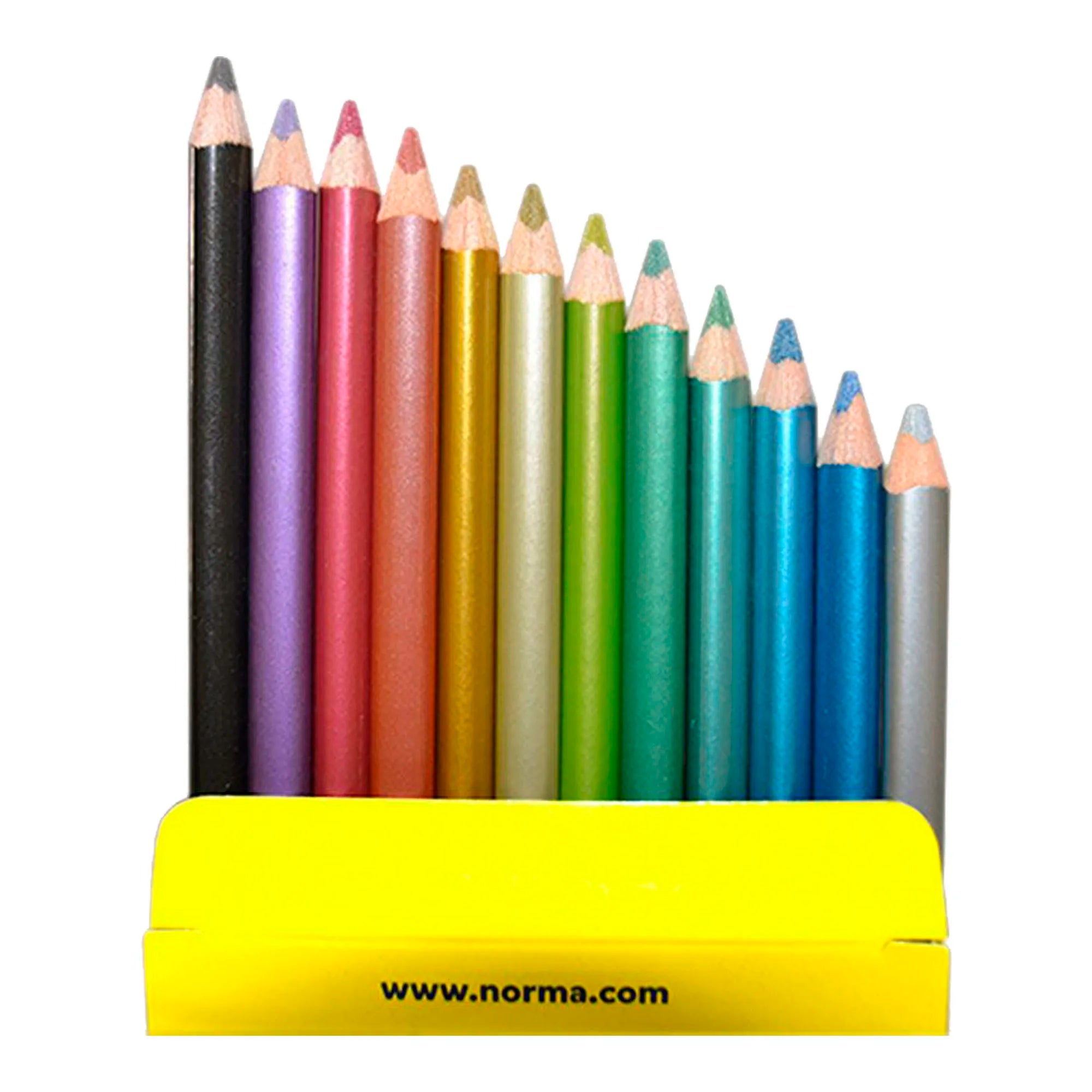 Lápis de Cor Norma 12 Cores Triangular c/ Apontador