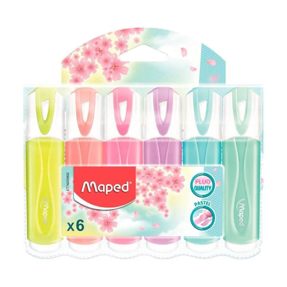 Marca Texto Maped Pastel 6 Cores