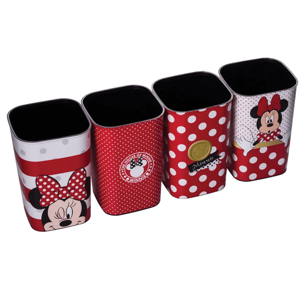 Porta Canetas Minnie 4 Peças Plasútil