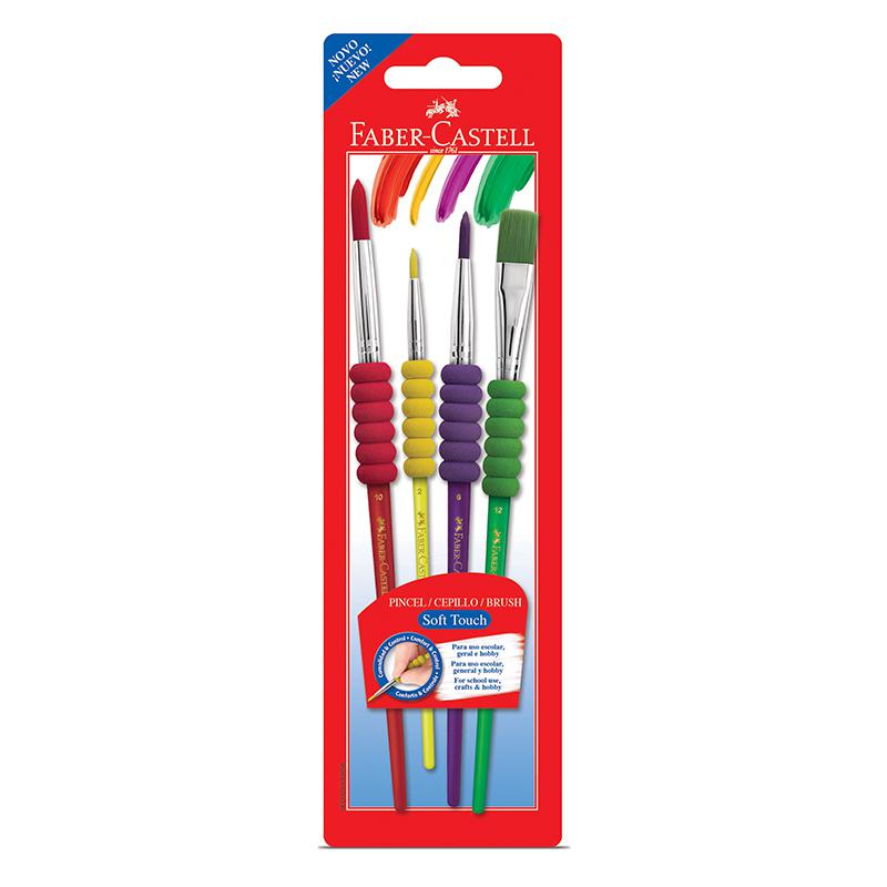 Pincel Soft Touch blister 4 unidades Faber-Castell