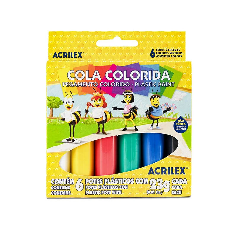 Cola Colorida 23g 6 Cores Acrilex