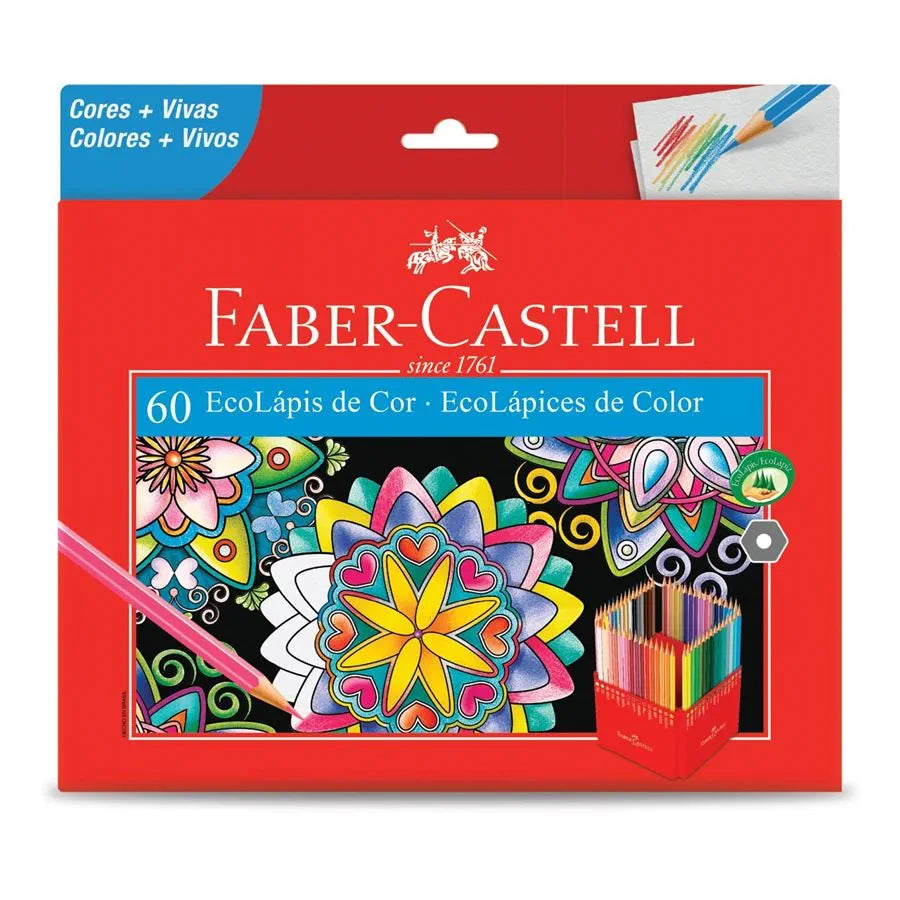 Lápis de Cor Faber-Castell 60 cores