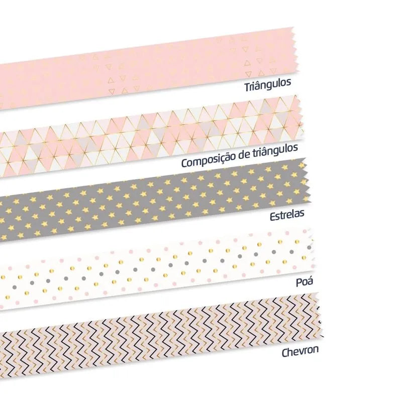 Washi Tape Geometric Leoarte c/ 5 Und