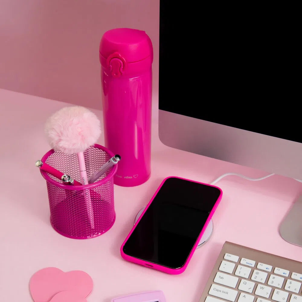 Caneta Jocar Office Pompom Pink Vibes Esferográfica